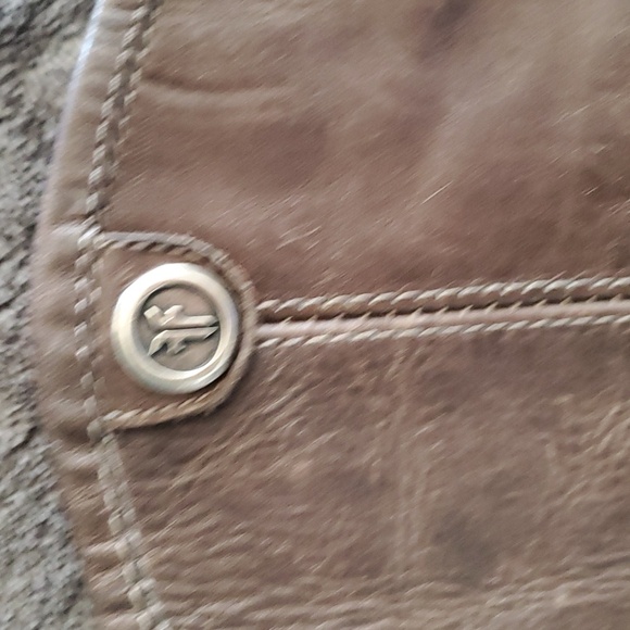 Frye Melissa button 2 pullon brown riding leather boots size 8.5 - Picture 4 of 16